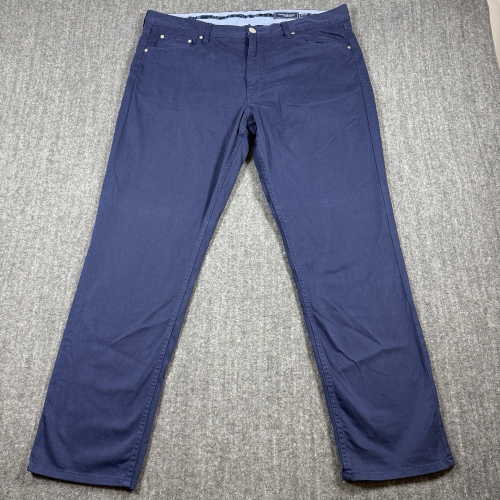 Vineyard Vines Mens 38x30 Blue 5 Pocket Pants Stretch Cotton Blend